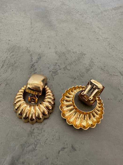 1990s Christian Dior Door Knocker Earrings