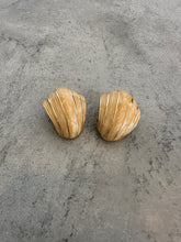 Load image into Gallery viewer, Vintage St.John Beige‎ Marble Enamel Earrings

