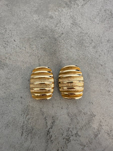 Vintage Givenchy Chunky Ribbed Earrings