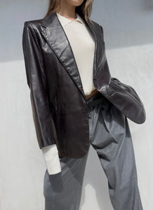 Vintage Yves Saint Laurent Leather Blazer