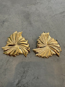 Vintage 1980s Large 3-D Structure Earrings