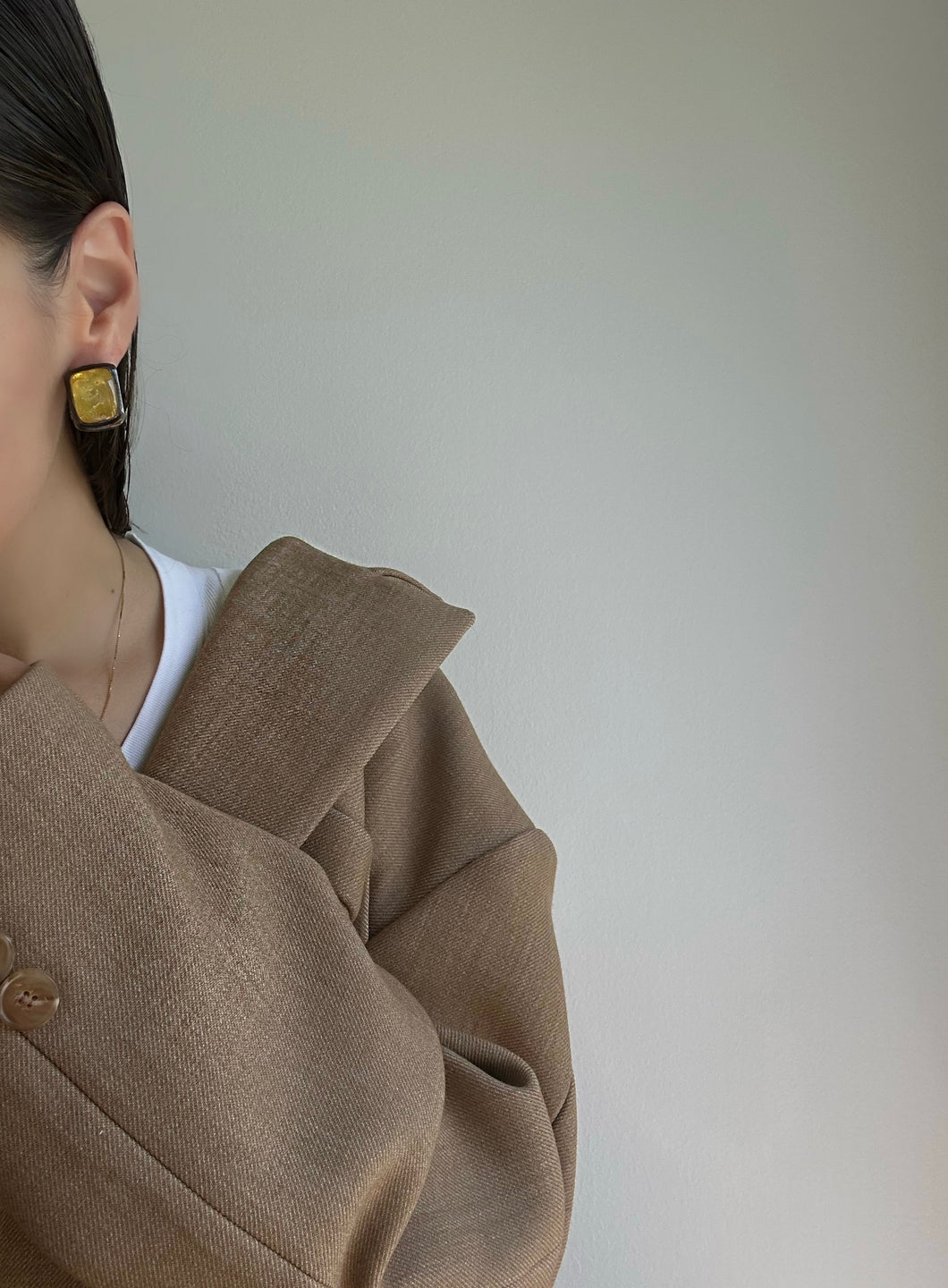 Vintage YSL Yellow Cubed Earrings