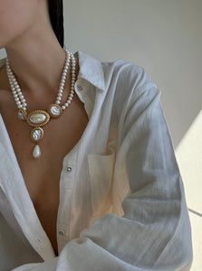 1980s Yves Saint Laurent Faux Pearl Necklace