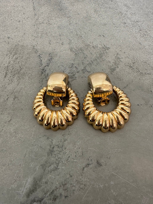 1990s Christian Dior Door Knocker Earrings
