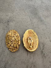 Load image into Gallery viewer, Vintage Yves Saint Laurent Textured Oval Earrings
