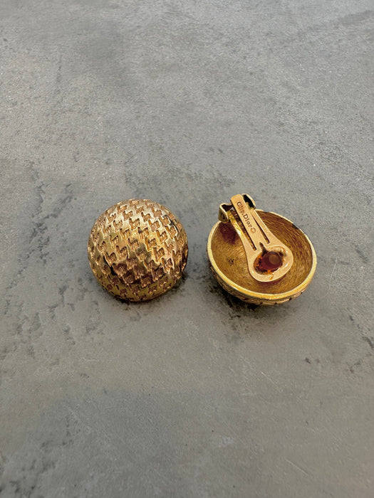 Vintage Christian Dior Large Oval Shape Earrings