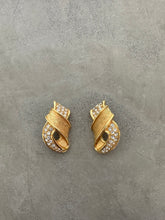 Load image into Gallery viewer, 1980s Givenchy Paris Large Rhinestone Earrings
