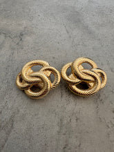 Load image into Gallery viewer, 1980s Givenchy Oversized Knot Textured Earrings
