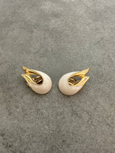 Load image into Gallery viewer, Vintage Givenchy White Enamel Earrings
