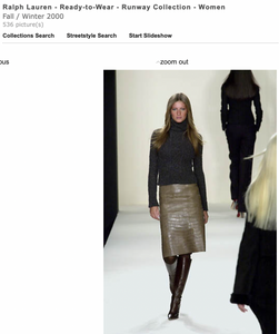 F/W 2000 Ralph Lauren Polo Leather Skirt