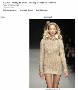 Miu Miu F/W 2002 Runway Tweed Dress