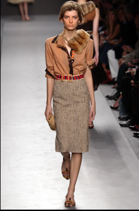 Prada 2004 Runway Tweed Skirt