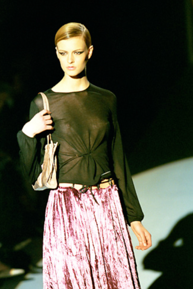 トップス RARE F/W 1999 Gucci by Tom Ford Blouse F/W 1999 Gucci Tom Ford Sheer Top – villa amour vintage