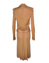 Load image into Gallery viewer, RARE Gianni Versace Couture 2001 Brown Leather Dress
