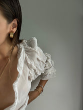 Load image into Gallery viewer, 1990&#39;s Givenchy Ridged Half Hoop Earrings
