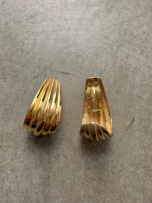 1990's Givenchy Large Half Moon Earrings