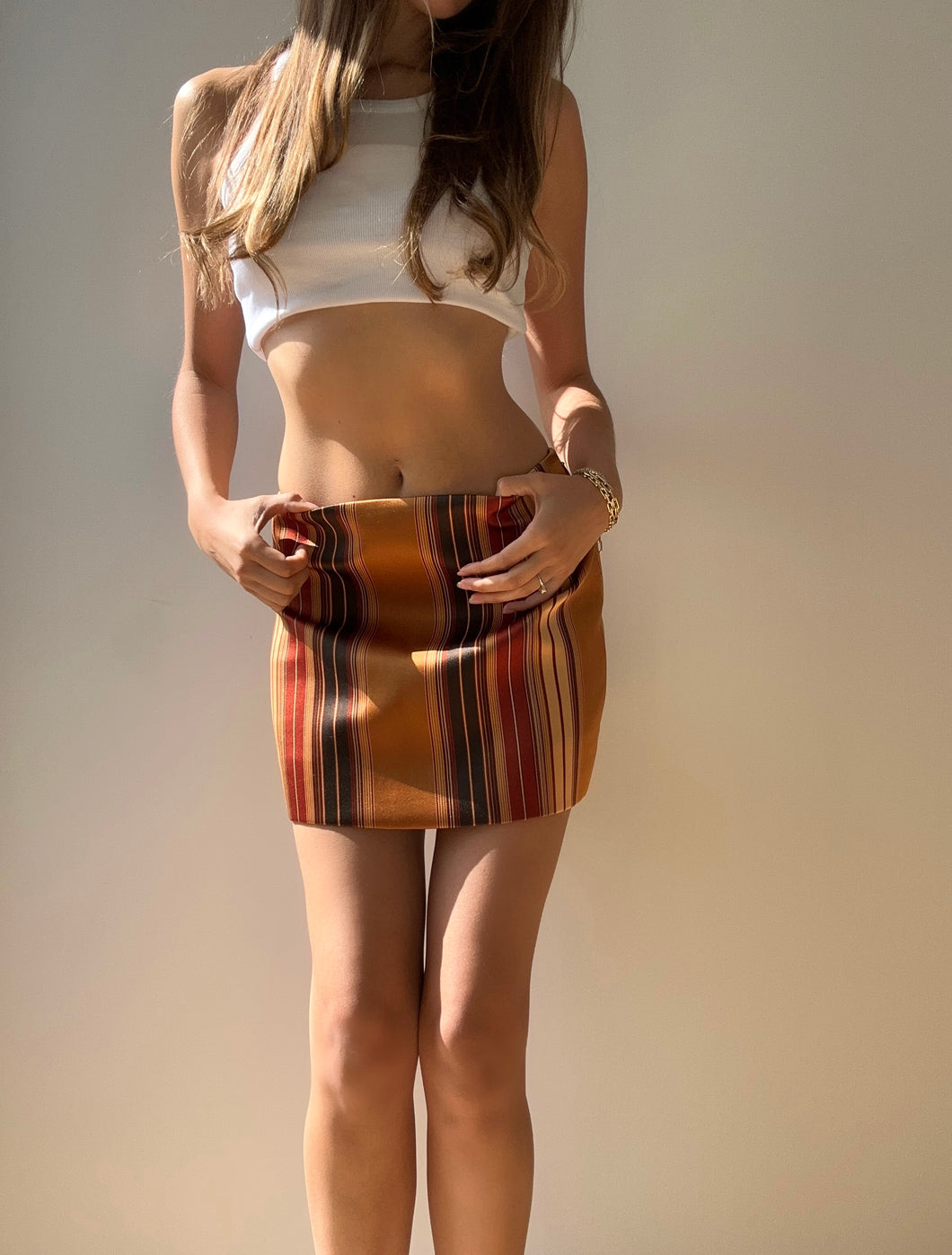 Vintage Gucci Stripped Mini Skirt