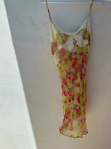 1990's Sak's Fifth Avenue Floral Silk Mini Dress
