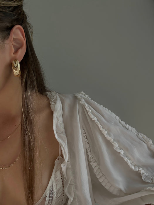 1990's Givenchy Large Half Moon Earrings