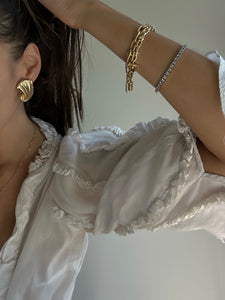 Givenchy New York Paris Clam Shell Earrings