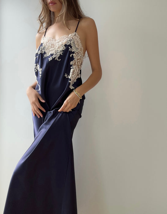 Vintage Long Satin Dress
