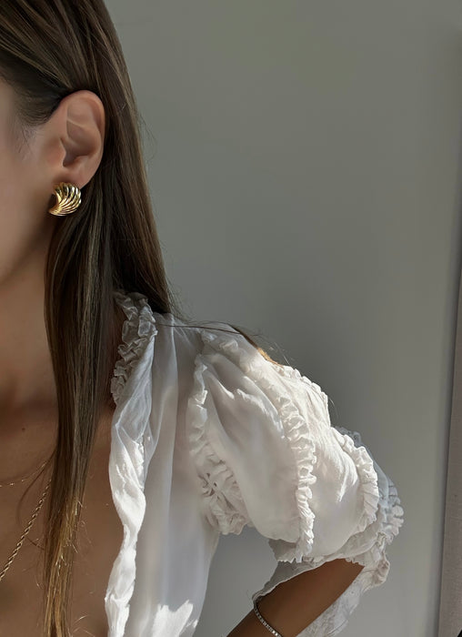 Vintage Napier Clam Shell Earrings