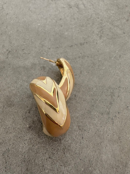 1990's Givenchy Large Half Moon Earrings