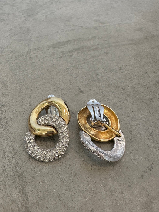 Vintage Givenchy Rhinestone Statement Earrings