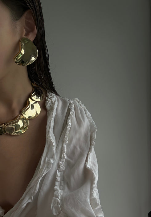 Vintage Gold Tone Earring and Necklace Set