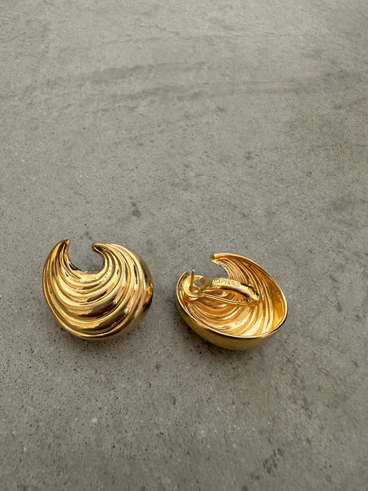 Vintage Napier Crescent Moon Earrings