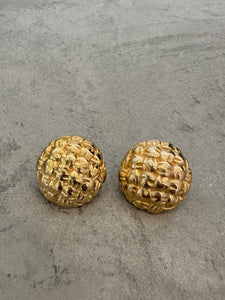 Vintage Givenchy Quilted Minimal Earrings