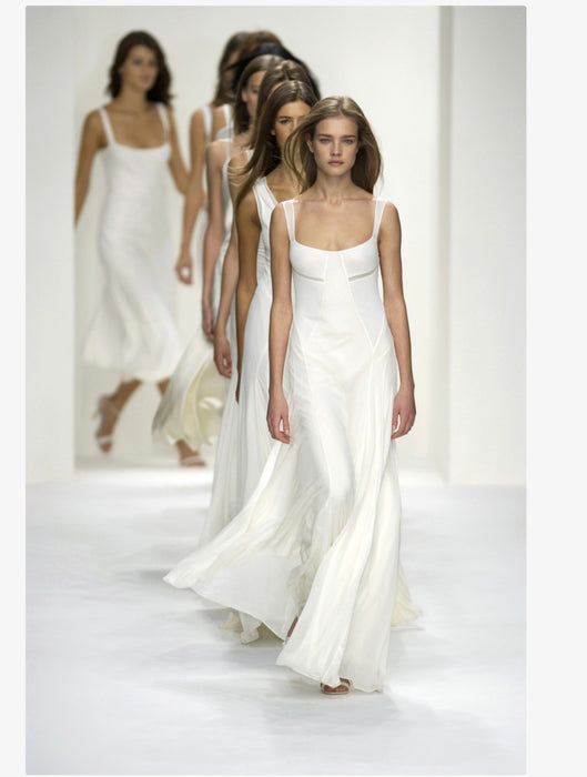 Rare 1990's Calvin Klein Beaded Silk Dress