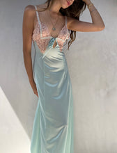 Load image into Gallery viewer, 1990&#39;s Sea Foam Lace Slip Dress
