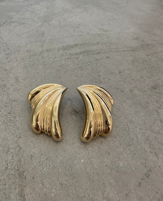 Vintage Givenchy Chunky Abstract Wing Earrings
