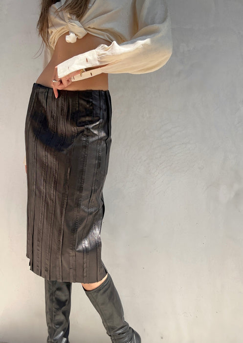 2000's Yves Saint Laurent Tom Ford Leather Skirt