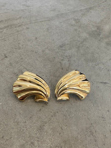 Givenchy New York Paris Clam Shell Earrings
