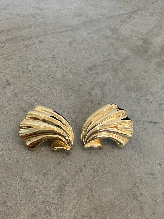 Givenchy New York Paris Clam Shell Earrings