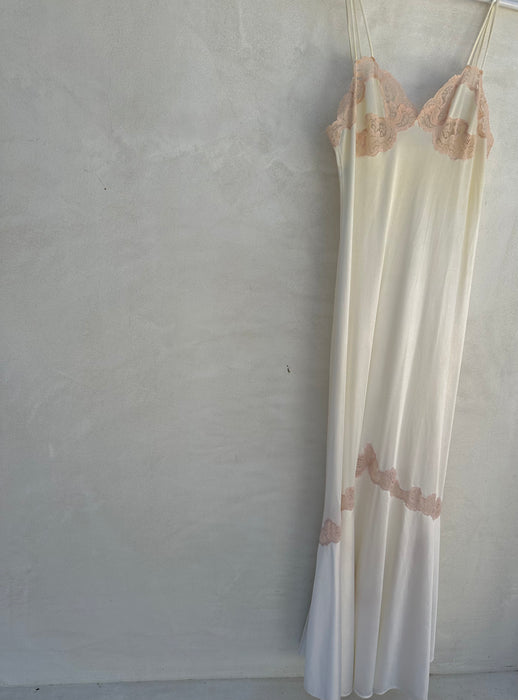 1990's Lace Satin Slip Dress