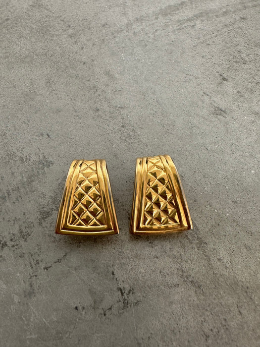 1990's Nina Ricci Minimal Clip-on Earrings