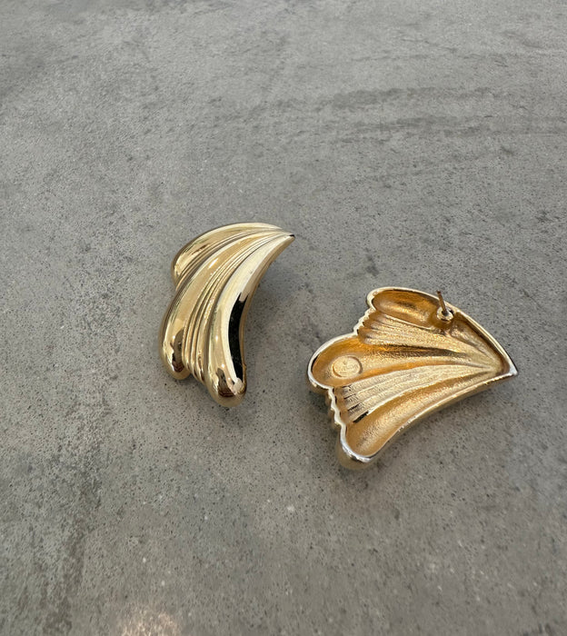 Vintage Givenchy Chunky Abstract Wing Earrings