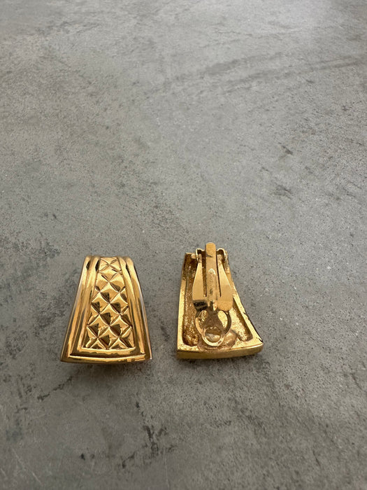 1990's Nina Ricci Minimal Clip-on Earrings