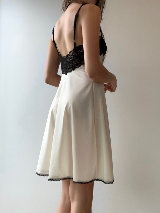 1990's White Satin Slip Dress