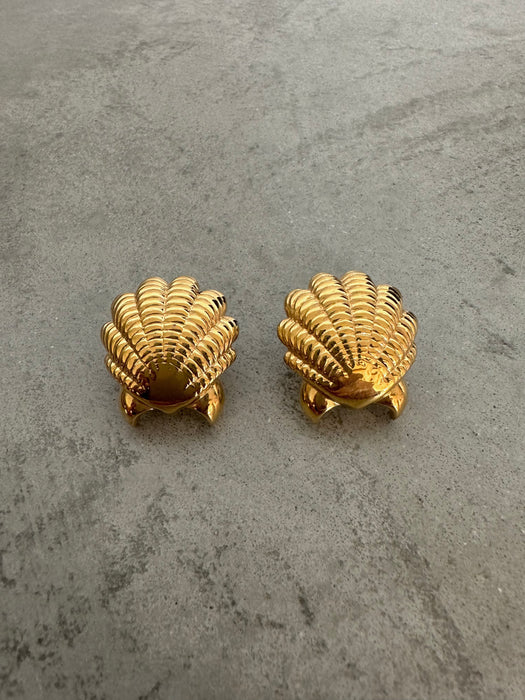 1990's Nina Ricci Shell Earrings