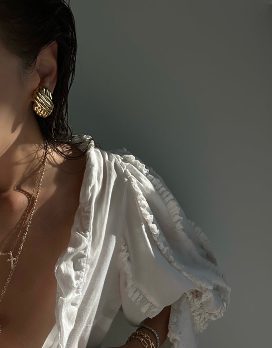 1990's YSL Gold Twist Earrings
