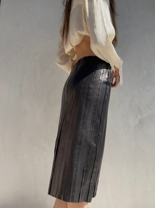 2000's Yves Saint Laurent Tom Ford Leather Skirt