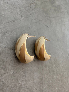 1990's Givenchy Large Half Moon Earrings