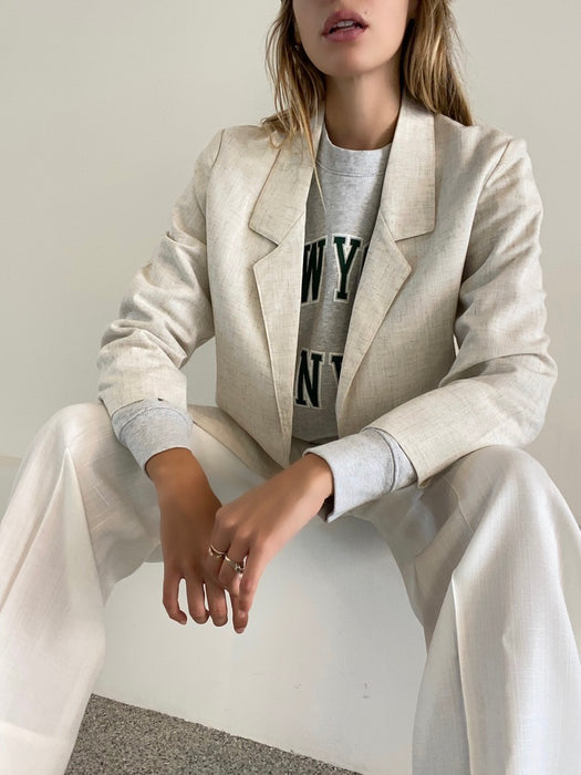 Vintage Linen Blazer