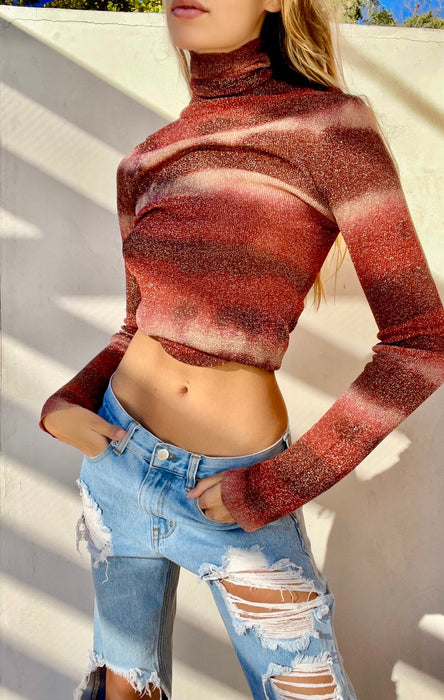 Vintage Dolce Gabanna semi sheer turtleneck