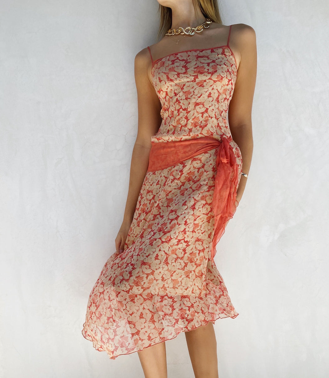 Vintage 100% Silk Summer Dress