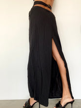 Load image into Gallery viewer, RARE Jean Paul Gaultier Femme Navy Blue Pin Stripe Skirt
